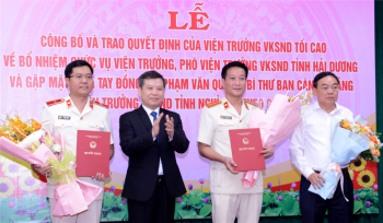 Trao quyết định bổ nhiệm Viện trưởng và Phó Viện trưởng VKSND tỉnh Hải Dương