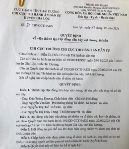 Viện kiểm sát huyện Gia Lộc kiểm sát việc tiêu hủy vật chứng trong các vụ án hình sự