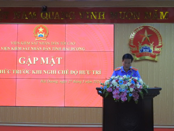 VKSND tỉnh Hải Dương tổ chức gặp mặt công chức trước khi nghỉ chế độ hưu trí