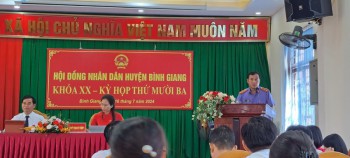 Viện trưởng VKSND huyện Bình Giang, tỉnh Hải Dương tham dự kỳ họp thứ Mười ba - HĐND huyện khóa XX nhiệm kỳ 2021-2026