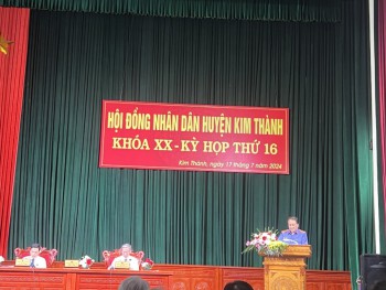 Viện kiểm sát nhân dân huyện Kim Thành báo cáo tại kỳ họp thứ XVI Hội đồng nhân dân huyện khóa XX, nhiệm kỳ 2021-2026