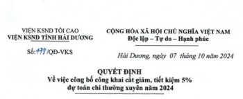 QĐ công khai cắt giảm, tiết kiệm 5% dự toán chi thường xuyên năm 2024