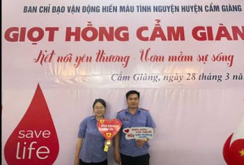 VKSND huyện Cẩm Giàng hưởng ứng phong trào hiến máu nhân đạo
