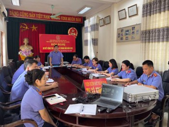 VKSND thị xã Kinh Môn tổ chức hội nghị Sơ kết  công tác kiểm sát 6 tháng đầu năm 2025