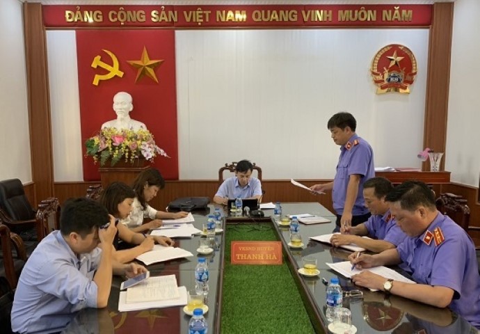 Ban pháp chế HĐND huyện Thanh Hà thẩm tra báo cáo kết quả công tác kiểm sát 6 tháng đầu năm  và phương hướng, nhiệm vụ 6 tháng cuối năm 2022