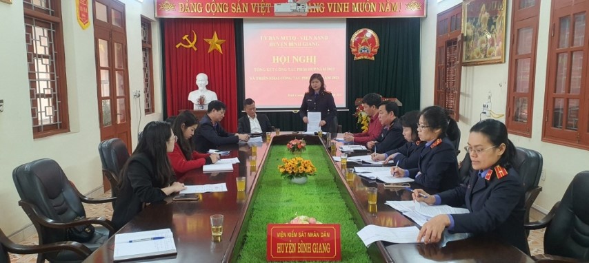 Hiệu quả trong công tác phối hợp giữa VKSND huyện Bình Giang và UBMTTQ Việt Nam huyện Bình Giang
