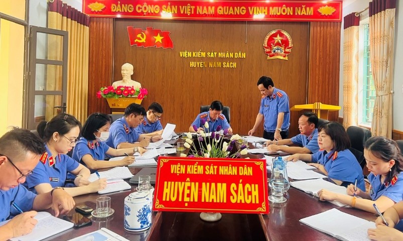 Thanh tra – Khiếu tố, VKSND tỉnh Hải Dương tiến hành thanh tra hành chính tại Viện KSND huyện Nam Sách
