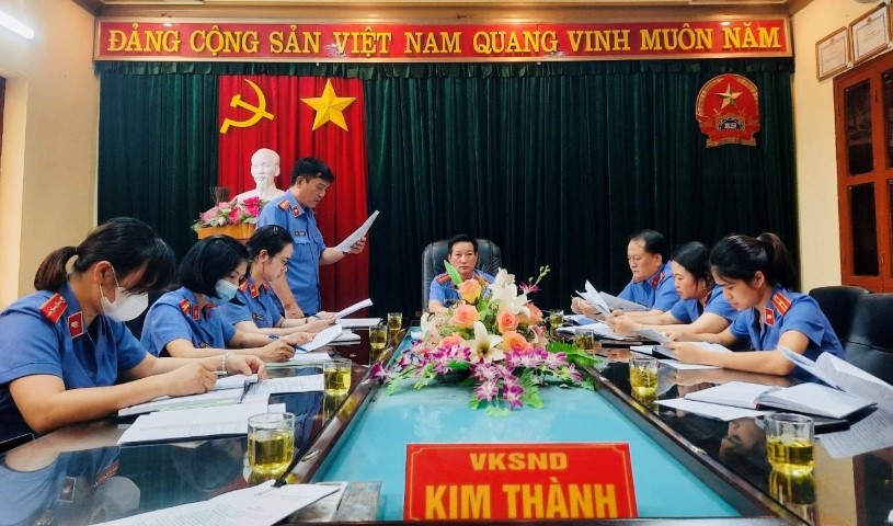 Công bố dự thảo Kết luận thanh tra nghiệp vụ tại VKSND huyện Kim Thành