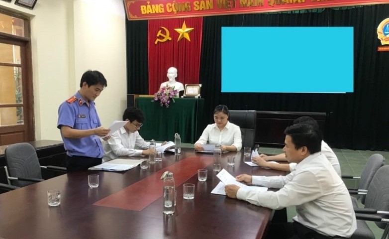 Viện kiểm sát nhân dân huyện Thanh Miện tham gia phiên họp xét rút ngắn thời gian thử thách của án treo.