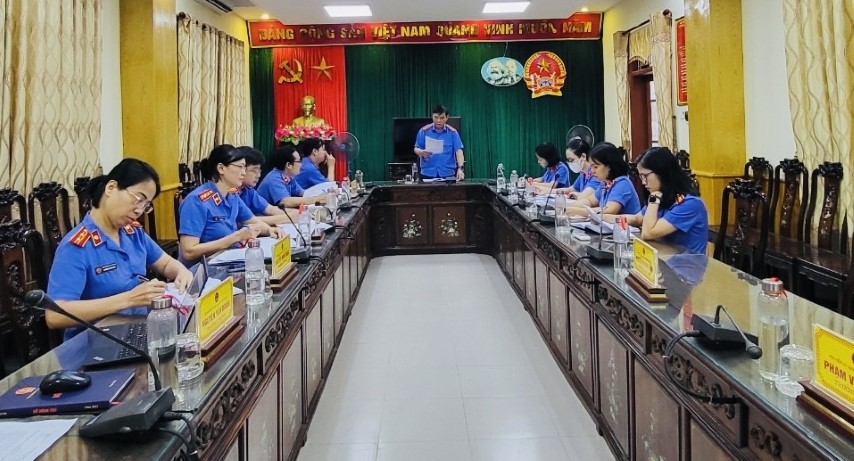 Thanh tra – Khiếu tố tiến hành thanh tra hành chính tại Phòng 1, Viện KSND tỉnh Hải Dương.