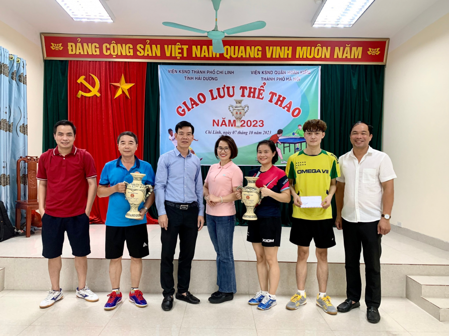 VKSND TP Chí Linh và VKSND quận Hoàn Kiếm, Hà Nội tổ chức giao lưu thể thao