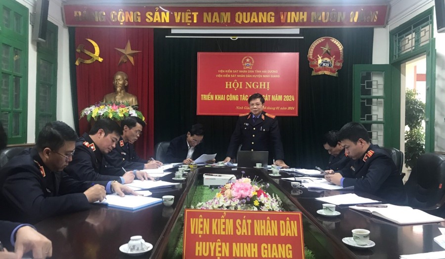 01 VKSND huyện Ninh Giang triển khai công tác năm 2024 1