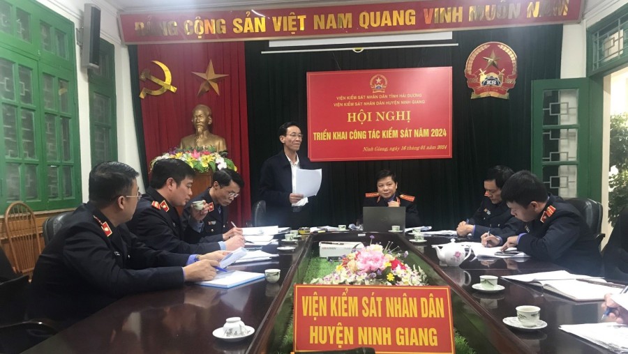 01 VKSND huyện Ninh Giang triển khai công tác năm 2024 2